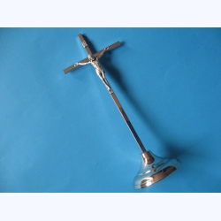 Krzyż metalowy stojący nikiel 20 cm Nr.1